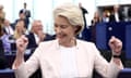 401 MEPs voted in favour, 284 against and 15 abstained, landing von der Leyen a second five-year term