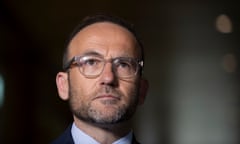 Greens leader Adam Bandt at a press conferene held to discuss the resignation of Victorian Senator Lidia Thorpe from the party in the Mural Hall of Parliament House in Canberra this afternoon. Monday 6th February 2023. Photograph by Mike Bowers. Guardian Australia