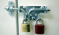 Locks on a self-storage unit