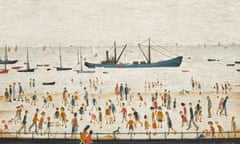 A section of the LS Lowry painting Beach Scene, Lancashire