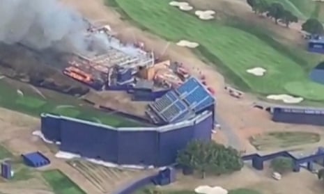 Rome’s Ryder Cup club goes up in flames – video