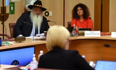 Labor Indigenous senators Pat Dodson and Malarndirri McCarthy with Liberal senator Amanda Stoker during Senate estimates