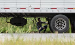 Gurpreet Singh checks on his truck at an exit off I-55 near Pocahontas, Ill., on Sunday, Sept. 4, 2022. Singh, said "Apart from the loneliness, when I first began trucking in America, the scariest thing was driving on icy roads in winter."