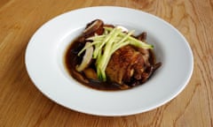 Braised chicken with shiitake mushrooms
Dish by Nuno Mendes. Photograph by Felix Clay