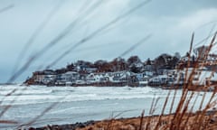 The town of Nahant during a breezy spring day.<br>Landscape image of the town of Nahant near Boston Massachusetts.