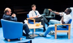 David Haig, Luke Norris and Daniel Kaluuya in Blue/Orange at the Young Vic.