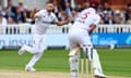 England’s Gus Atkinson celebrates his fifth wicket of seven as Joshua Da Silva is caught behind