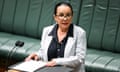 Minister for Indigenous Australians Linda Burney speaks during Monday’s debate over the voice referendum bill