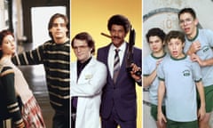 Composite image showing (from left) My So-Called Life, Garth Marenghi’s Dark Place, and Freaks and Geeks