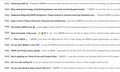 An inbox full of GDPR emails