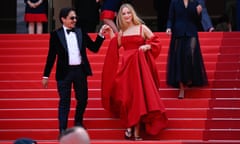 Jennifer Lawrence attends the screening of Anatomie D'une Chute (Anatomy Of A Fall) during the 76th  Cannes film festival.