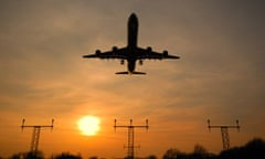 An Airbus A340 heads towards Heathrow