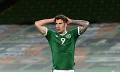 James Collins reacts to the Republic of Ireland’s humiliating home defeat against Luxembourg in World Cup qualifying.