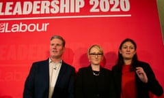 29/02/2020 Labour leadership Hustings.Brighton.The Grand Hotel.. Keir Starmer, Rebecca Long-Bailey and Lisa Nandy at a hustings for members in Brighton Photo SEAN SMITH