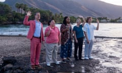 Murray Bartlett, Jolene Purdy, Natasha Rothwell and Lukas Gage in The White Lotus.