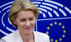 Ursula von der Leyen at an EU commission press conference