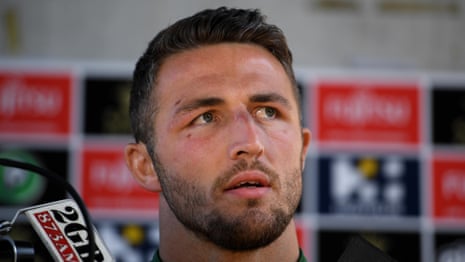 Sam Burgess emotional over effect of ‘sexting’ scandal on his family – video