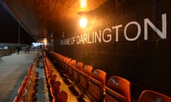 A view inside Darlington’s Blackwell Meadows stadium, pictured in November 2019.