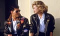 1986, TOP GUN<br>TOM CRUISE &amp; KELLY MCGILLIS Character(s): Lt. Pete 'Maverick' Mitchell, Charlotte 'Charlie' Blackwood Film 'TOP GUN' (1986) Directed By TONY SCOTT 12 May 1986 SAJ38789 Allstar/PARAMOUNT (USA 1986) **WARNING** This Photograph is for editorial use only and is the copyright of PARAMOUNT and/or the Photographer assigned by the Film or Production Company &amp; can only be reproduced by publications in conjunction with the promotion of the above Film. A Mandatory Credit To PARAMOUNT is required. The Photographer should also be credited when known. No commercial use can be granted without written authority from the Film Company.