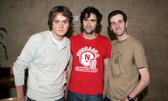 Keane Perforn At Virgin MegaStore<br>NEW YORK - JUNE 24: Keane, (L-R) Tom Chaplin, Tim Rice-Oxley and Richard Hughes pose for a photo following a performance at Virgin MegaStore June 24, 2004 in New York City. (Photo by Scott Gries/Getty Images)