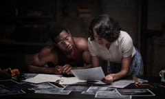 Tic (Jonathan Majors) and Leti (Jurnee Smollett) in Lovecraft Country, episode five.