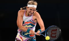 Victoria Azarenka plays a two-handed shot