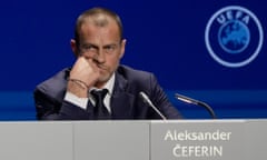 The Uefa president Aleksander Ceferin