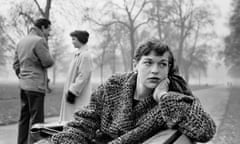 Katharine Whitehorn<br>Journalist Katharine Whitehorn in Hyde Park, London, 6th February 1956. Original publication: Picture Post - 8279 - Loneliness In London - pub. 3rd March 1956. (Photo by Bert Hardy/Picture Post/Hulton Archive/Getty Images)