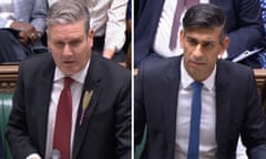 Starmer and Sunak at PMQs