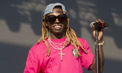Lil Wayne performing at Firefly music festival, Delaware, 16 June 2018.