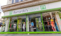 Barnardo's charity store front in London