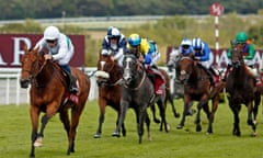 Suesa wins the King George Stakes at Goodwood with Battaash well beaten