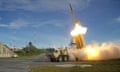 THAAD missile launch in Guam.