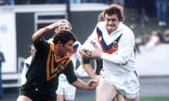 Phil Lowe playing for Great Britain against Australia in 1978
