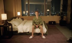 Bob Harris (Bill Murray) in his room at the Park Hyatt Tokyo hotel in Lost In Translation.