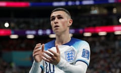 Phil Foden on the pitch against Senegal