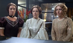 Horrible Histories: Staggering Storytellers, featuring the Bronte sisters Charlotte (Jess Ransom), Emily (Gemma Whelan), and Anne (Natatlie Walter).