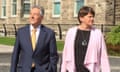 Peter Robinson with Arlene Foster – who is currently acting first minister.