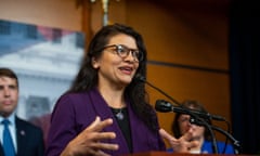 Rashida Tlaib speaks in Washington DC in July 2021. 