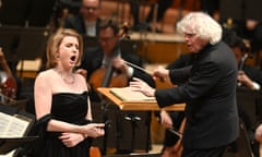 The LSO conducted by Tremendous … Amanda Majeski and Simon Rattle in Katya Kabanova.