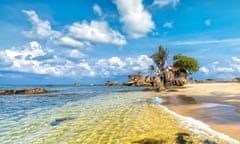 White sand, palm trees and sunshine at Phu Quoc in Vietnam.