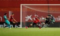 Lionel Messi scores Barcelona’s fourth goal at Real Mallorca