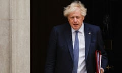 Boris Johnson leaving No 10 Downing Street