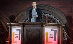 ‘Some of the best material an actor will ever see’ … Benedict Cumberbatch at Letters Live in the Union Chapel. 