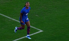 Jaedyn Shaw celebrates her goal against Colombia