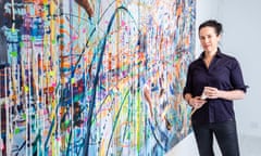 Sarah Sze photographed in her New York studio