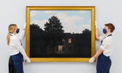 A masterpiece by the Belgian surrealist René Magritte Is expected to sell for a record-breaking £45m at Sotheby’s: L’empire des lumières