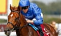Notable Speech, ridden by William Buick, on their way to winning the Sussex Stakes at Goodwood.