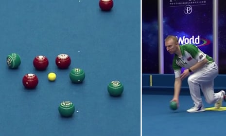 ‘That is ridiculous’: brilliant bowls shot lights up World Indoor Championships – video