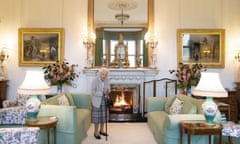 Queen Elizabeth II waiting in the drawing room at Balmoral before receiving Liz Truss on 6 September 2022, three days before she died.